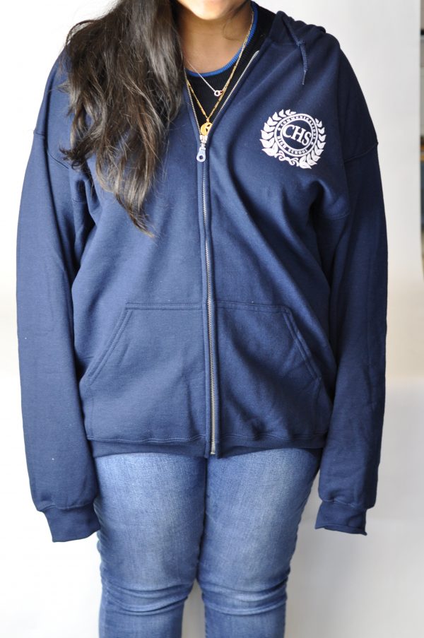 Zip up Hoodie - Navy - Image 3